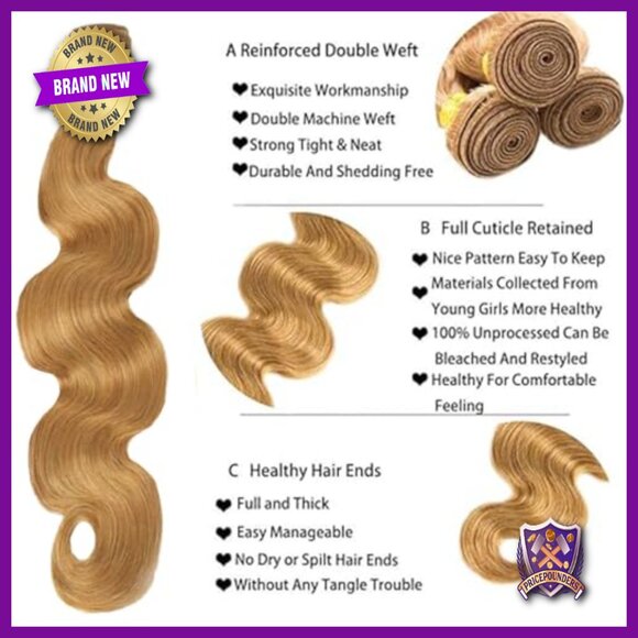 Brazilian Virgin Human Hair Extensions 12-34 Inch Body Wave 150g Total main image 4